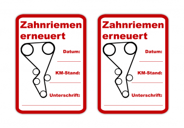 Aufkleber Zahnriemenwechsel